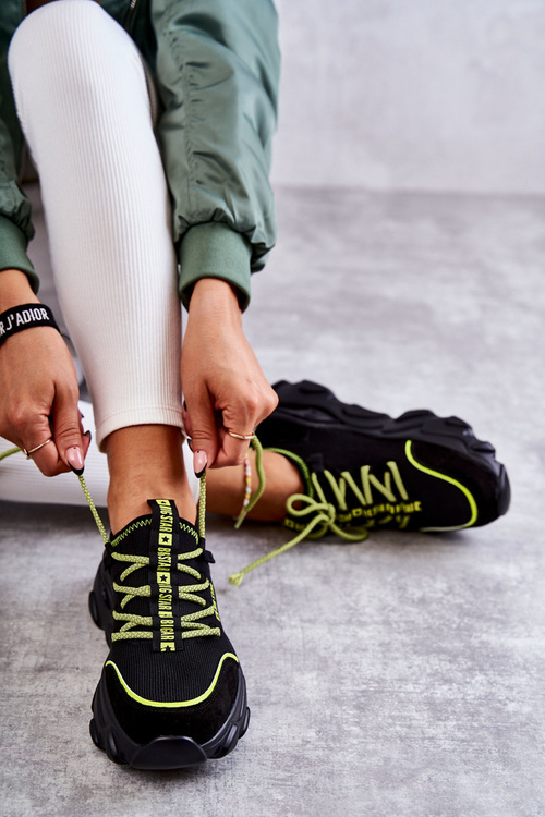 Damskie Sneakersy Memory Foam System Big Star KK274028 Czarne