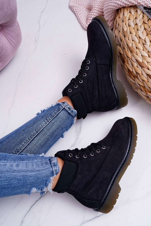 Damskie Botki Trapery Big Star Czarne EE274014