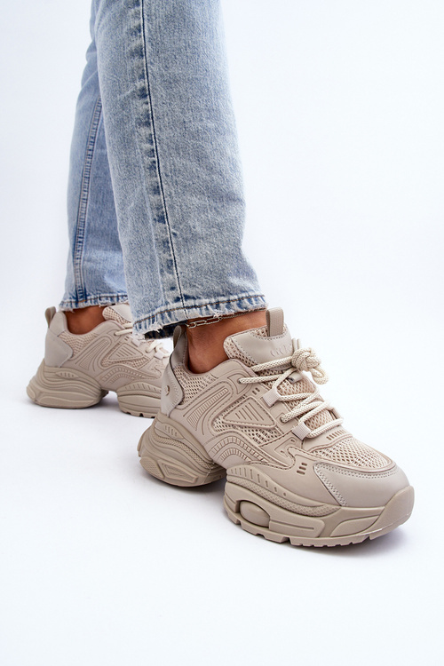 Sneakersy Na Masywnej Podeszwie GOE NN2N4046 Beżowe