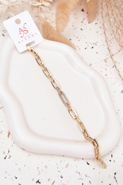 Bransoletka Damska Łańcuch Ze Stali Chirurgicznej Złota