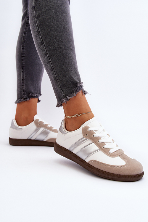 Damskie Niskie Buty Sportowe Sneakersy Białe Cafala