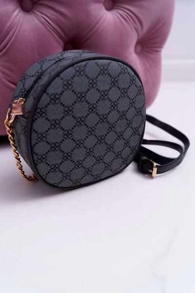 Torebka Kuferek Okrągły Ciemnoszara