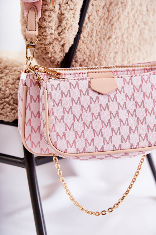 Damska Torebka Z Portmonetką 3w1 Różowa Bormea