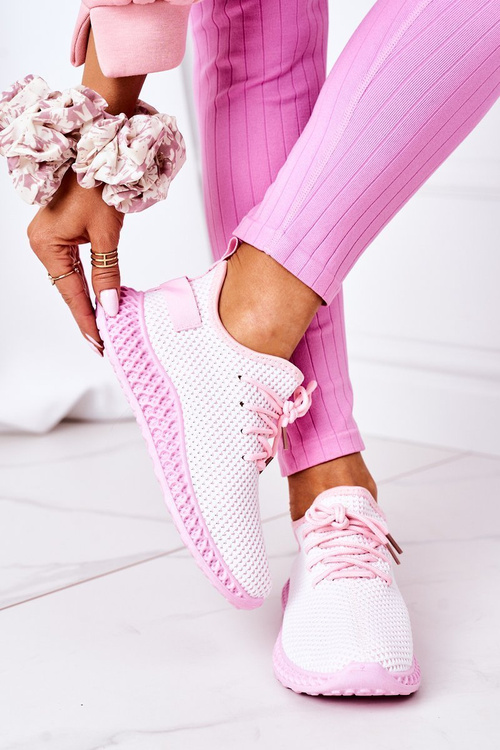 Damskie Sportowe Buty Slip-on Jasnoróżowe Run Away
