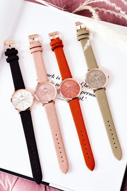 Zegarek Na Skórzanym Pasku Giorgio&Dario Różowy