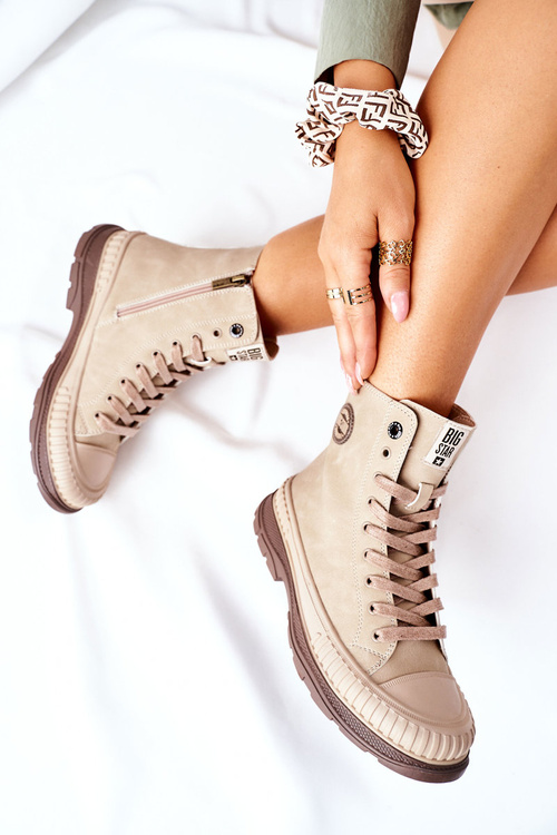 Damskie Trapery Big Star II274349 Beżowe