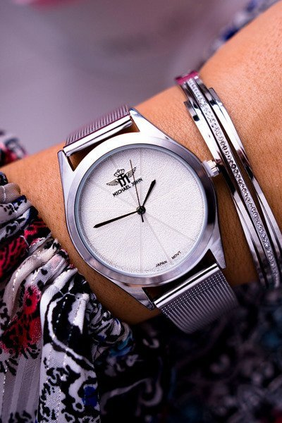 Damski Zegarek Michael John Srebrne Armedana