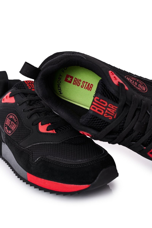 Męskie Sportowe Buty Memory Foam Big Star HH174241 Czarne