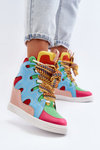 Damskie Sneakersy Na Koturnie Multikolor Leoppa
