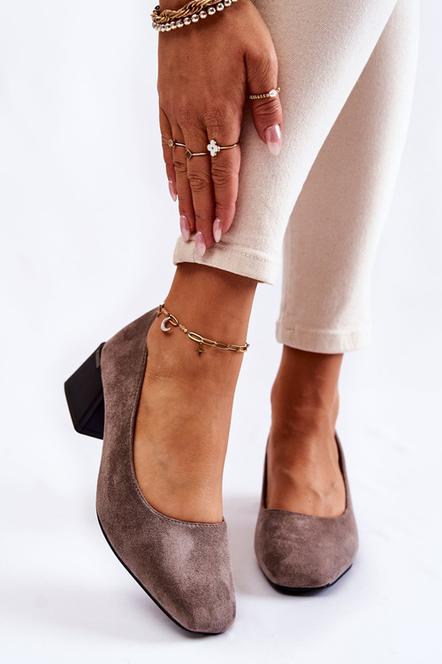 Zamszowe Czółenka La.Fi 230034G-SU Szare