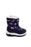 Dziecięce Botki Śniegowce Na Suwak Big Star KK374236 Granatowe