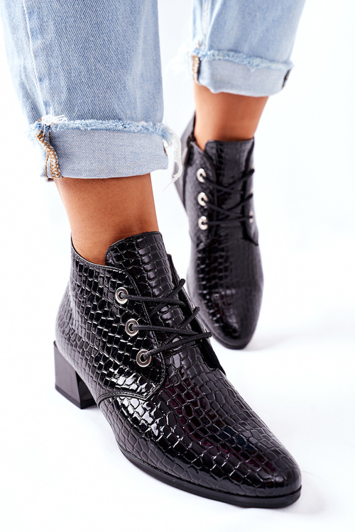 Botki na Obcasie Czarne Albeq