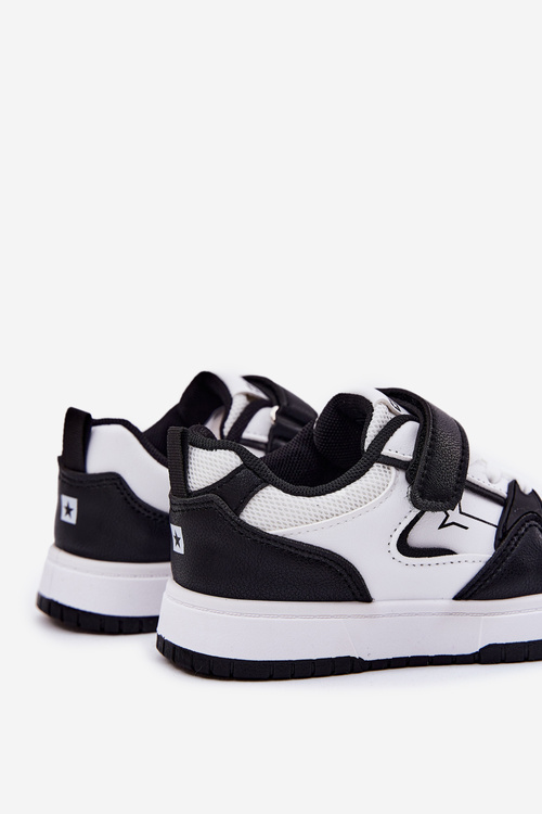 Lekkie Sneakersy Dziecięce Big Star RR374052 Biało-Czarne