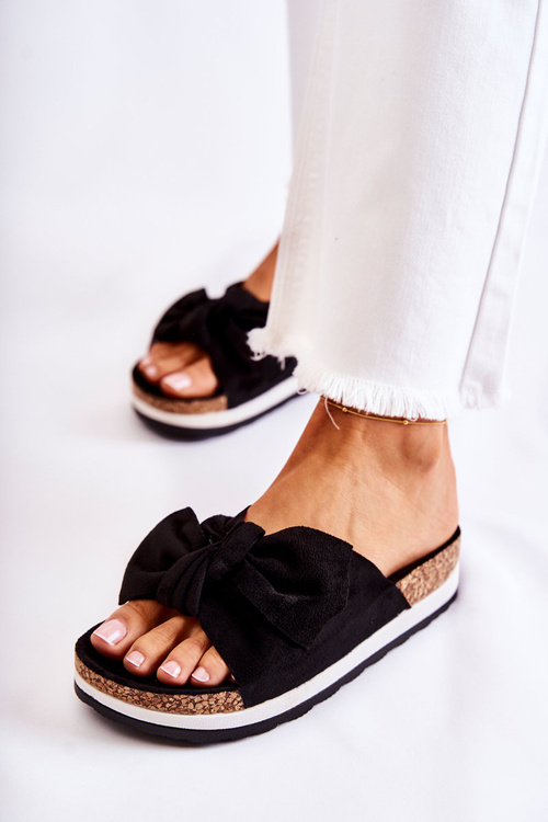 Klapki Na Platformie Czarne So Comfy