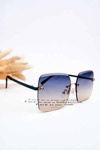 Duże Damskie Okulary Przeciwsłoneczne 400UV E4721 Zielone