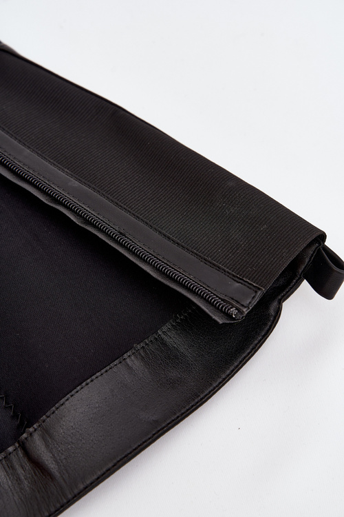 Kozaki Damskie Do Kolana Na Słupku Eko Skórzane Czarne Thalina