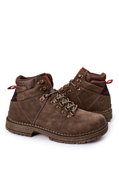 Męskie Buty Trekkingowe Cross Jeans EE1R4030C Ciemnozielone