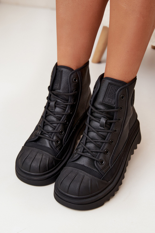 Wysokie Trampki Damskie Ocieplane Big Star OO274A355 Czarne