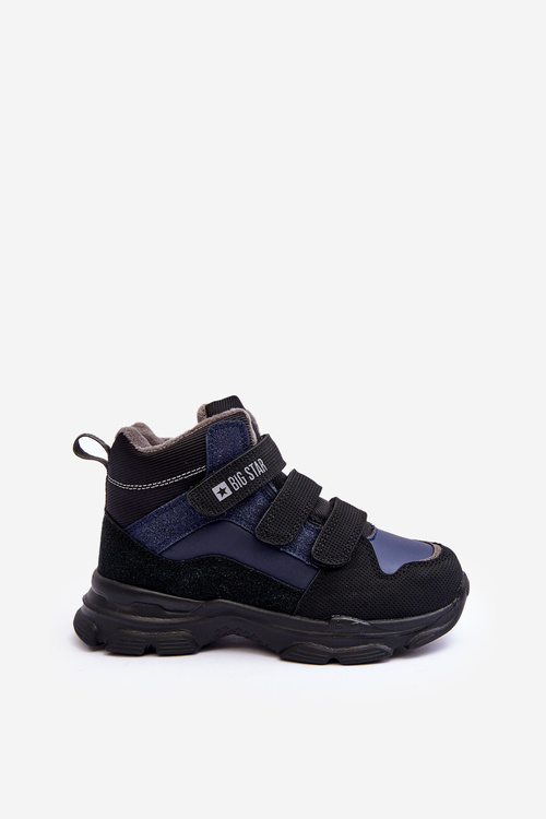 Dziecięce Śniegowce Trapery Ocieplane Granatowe Big Star MM374172