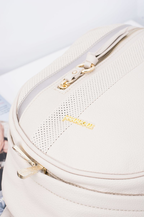 Klasyczny Plecak Damski Beżowy Elegancki A4