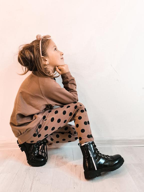 Dziecięce Botki Ocieplane z Suwakiem Lakierowane Czarne Falkon