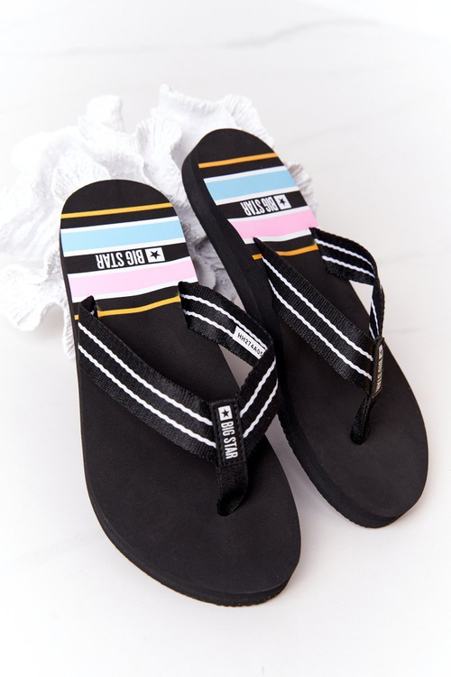 Damskie Klapki Japonki Big Star HH274A057 Czarne