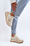 Sneakersy Buty Sportowe Damskie Beżowe Ralita