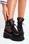 Damskie Botki Trapery Czarne NS169P Milady