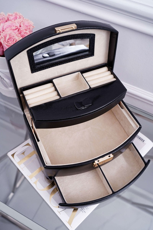 Kuferek Szkatułka Na Biżuterię NOBO Czarny NBOX-I00-C020