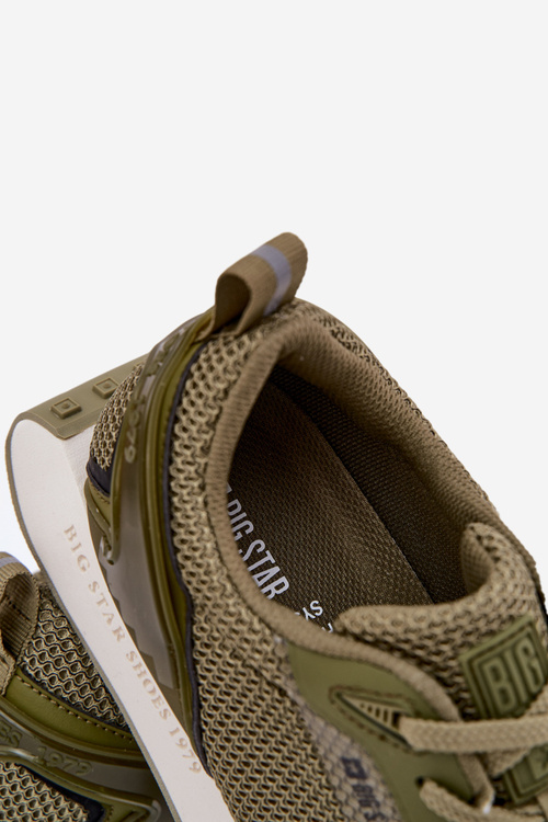 Sneakersy Męskie Na Platformie Big Star RR174360 Hi-Poly System Khaki