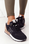 Damskie Sportowe Buty Sneakersy Czarne Maddie