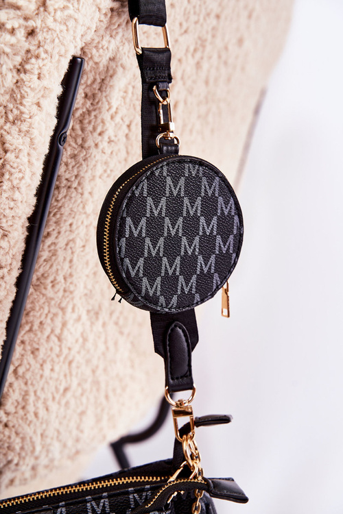 Damska Torebka Z Portmonetką 3w1 Czarna Bormea