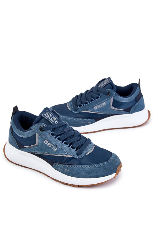 Męskie Sportowe Buty Big Star KK174022 Granatowe