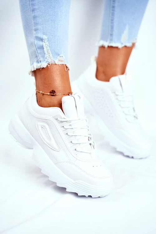 Sportowe Damskie Buty Białe Hover