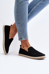 Wsuwane Damskie Espadryle Czarne Harmonie