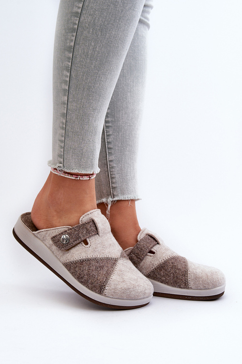 Kapcie Damskie Profilaktyczne Inblu CT000032 Beżowe