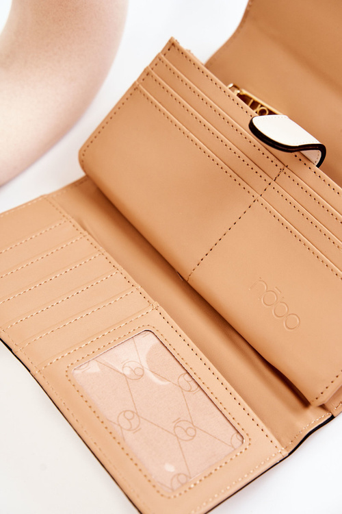 Damski Duży Portfel Skórzany NOBO M0120-CM00 Beżowy