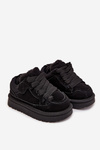 Dziecięce Sneakersy Ocieplane Futerkiem Czarne Mireen