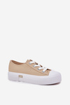 Trampki Damskie Na Platformie LEE ISLA C WOMEN LOW 50251001 Beżowe