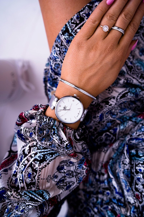 Damski Zegarek Michael John Srebrny Narsen