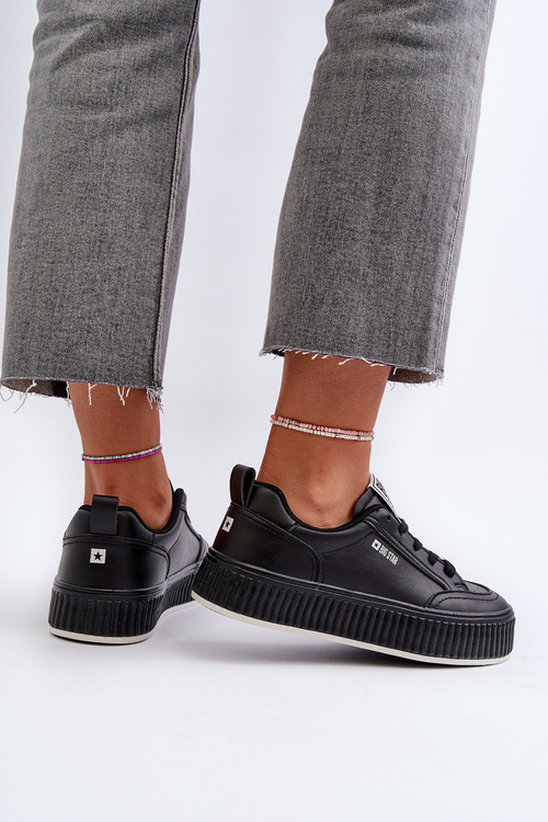 Sneakersy Damskie Na Platformie Big Star NN274255 Czarne