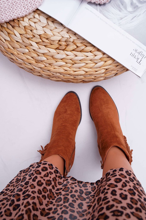 Botki Damskie Kowbojki Camel Agnes