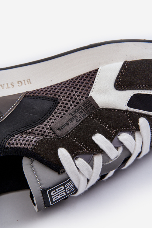 Buty Sportowe Sneakersy Męskie Memory Foam System Big Star NN174347 Czarne