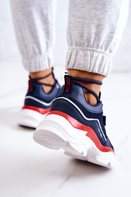 Damskie Buty Sportowe Big Star JJ274A117 Granatowe
