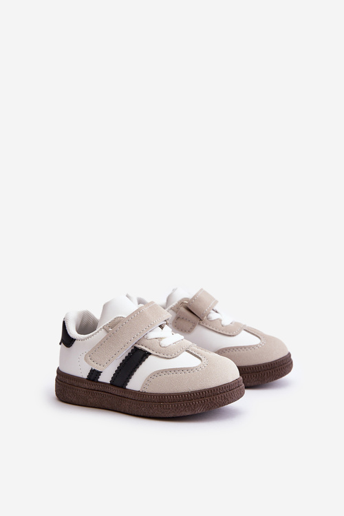 Sneakersy Dziecięce Na Rzep Białe Tromella