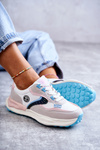 Damskie Sneakersy Sportowe Big Star KK274097 Biało-Różowe