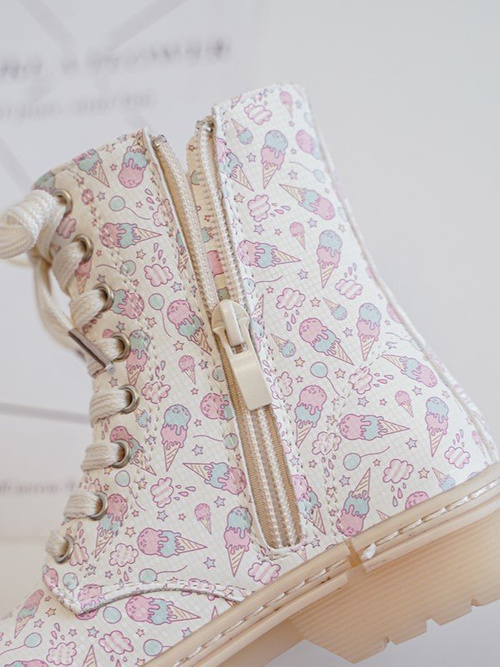 Ocieplane Botki Dziecięce Na Suwak Beżowe Dolida