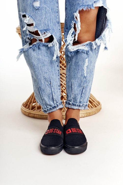 Damskie Tenisówki Slip-on Big Star FF274221 Czarne