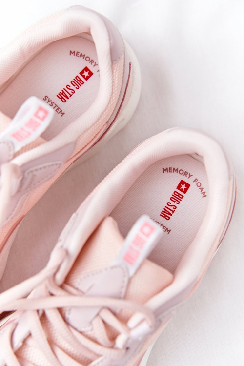 Damskie Sportowe Buty Memory Foam Big Star HH274811 Różowe