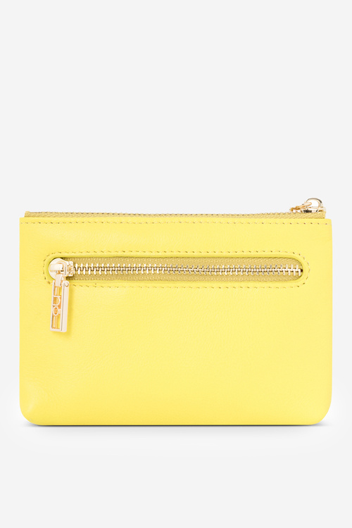 Skórzany Portfel Damski Nobo NPUR-LR0150-C008 Limonkowy